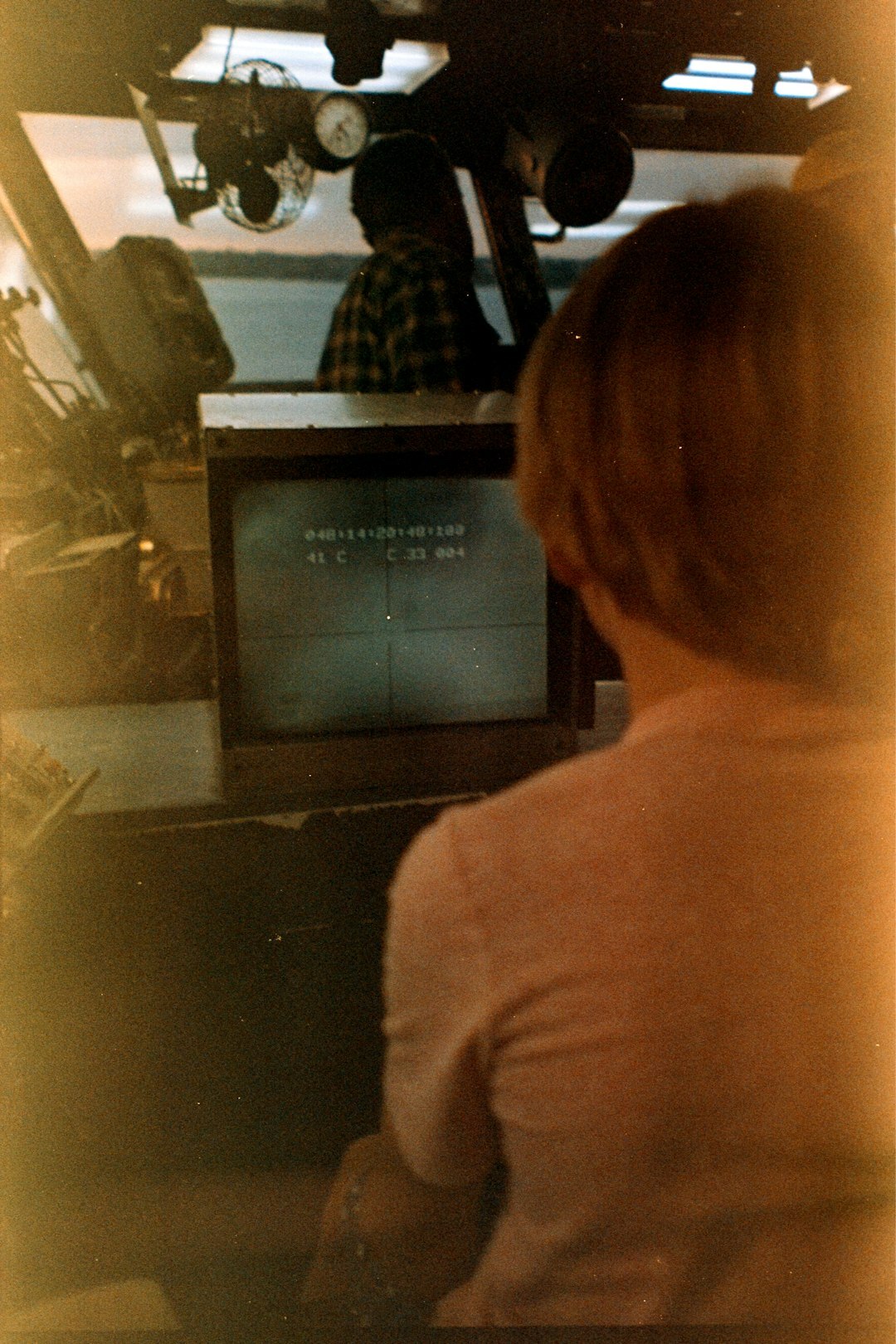 Interior of an outside broadcast truck full of monitors